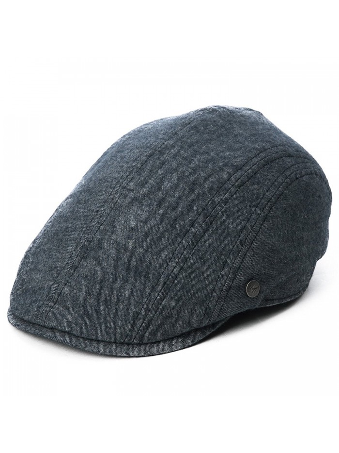 Siggi Mens Flat DuckBill Hat Newsboy Driving Cap 57-60CM Elastic Size 5 Colors - 89325_navy - CA12NVEDPGR