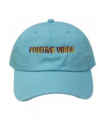 City Hunter C104 Positive Vibes Cotton Baseball Dad Caps 19 Colors - Aqua - C917YZREGI0