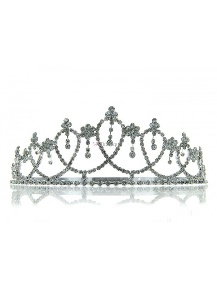 Dangling Crystal Happy Birthday Tiara Crown Hair Comb Gift for her - 6993 - CI11E77D2K9