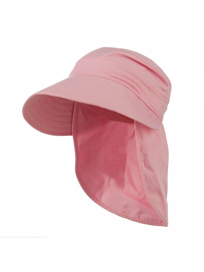 Gardening Visor Hat with Neck Cover - Pink - C511PN6U3G9