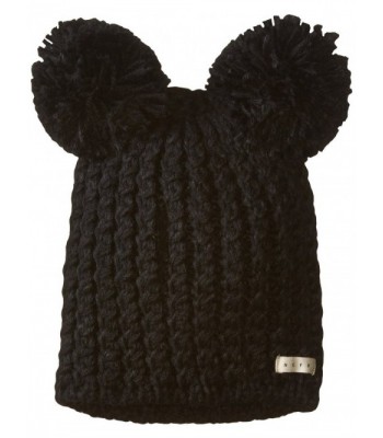 NEFF Women's Jade Double-Pom Beanie - Black - CO11WNOR00V