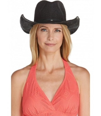 Coolibar UPF 50+ Women's Cowboy Hat - Sun Protective - Black - CS12EGDE95F