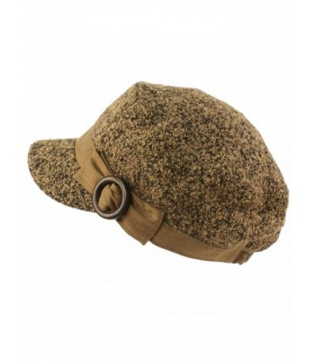 Ladies Marled Buckle Military Hat