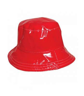 Scala Womens Reversible Polka Dot Rain Hat - Red - CB125LOC2KH