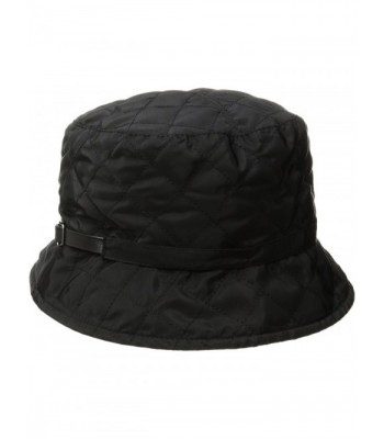 Karen Kane Women's Quilted Rain Bucket Hat - Black - CP12M1OFWJX