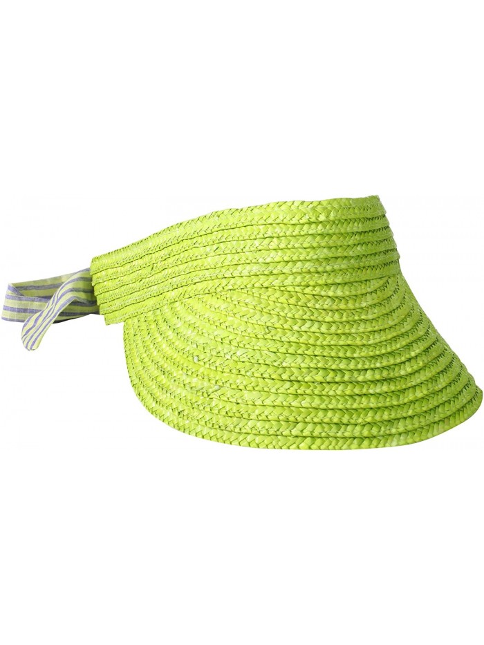 BCBGeneration Women's Wheat Straw Visor - Lemon Grass - C111C3PX1XF