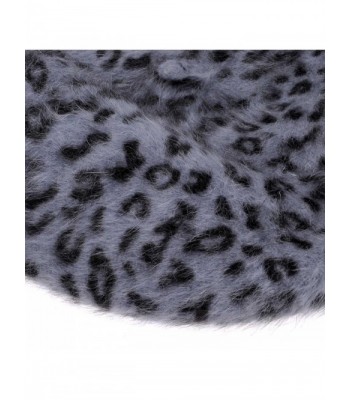 ZLYC Womens Rabbit French Leopard in Women's Berets