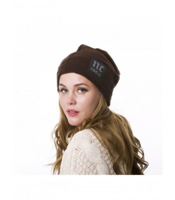 Nine City Stylish Unisex Baggy Beanie Slouchy Crease Knit Beanie Baggy Skull Cap Hat (Coffee) - C912MN19K33