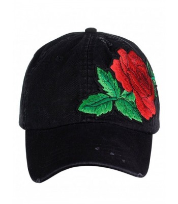 NYFASHION101 Embroidered Flower Adjustable Baseball