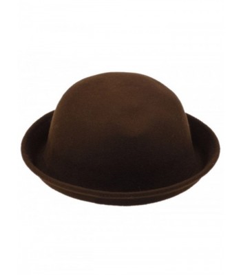 COMVIP Vintage Trendy Cloche Cap Women Warm Bowler Derby Hat - Coffee Cloche - CA17YZAU9E5