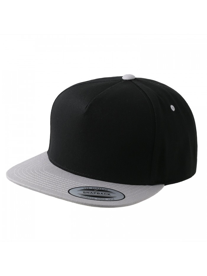 Flexfit Yupoong Classic 5 Panel Snapback & 2-Tone - Black/Silver - C511LMN5N5X