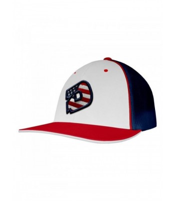 DeMarini D Logo USA Baseball/Softball Trucker Hat - White/Red/Navy - CD12GHJ9OJH