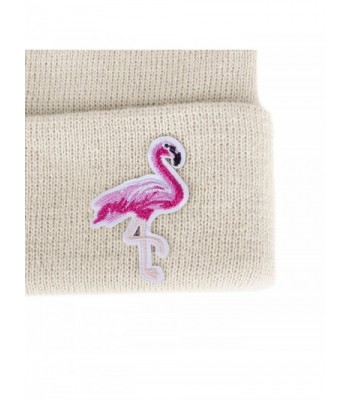 Flowomen Flamingo Knitted Beanie Fashion in Women's Skullies & Beanies