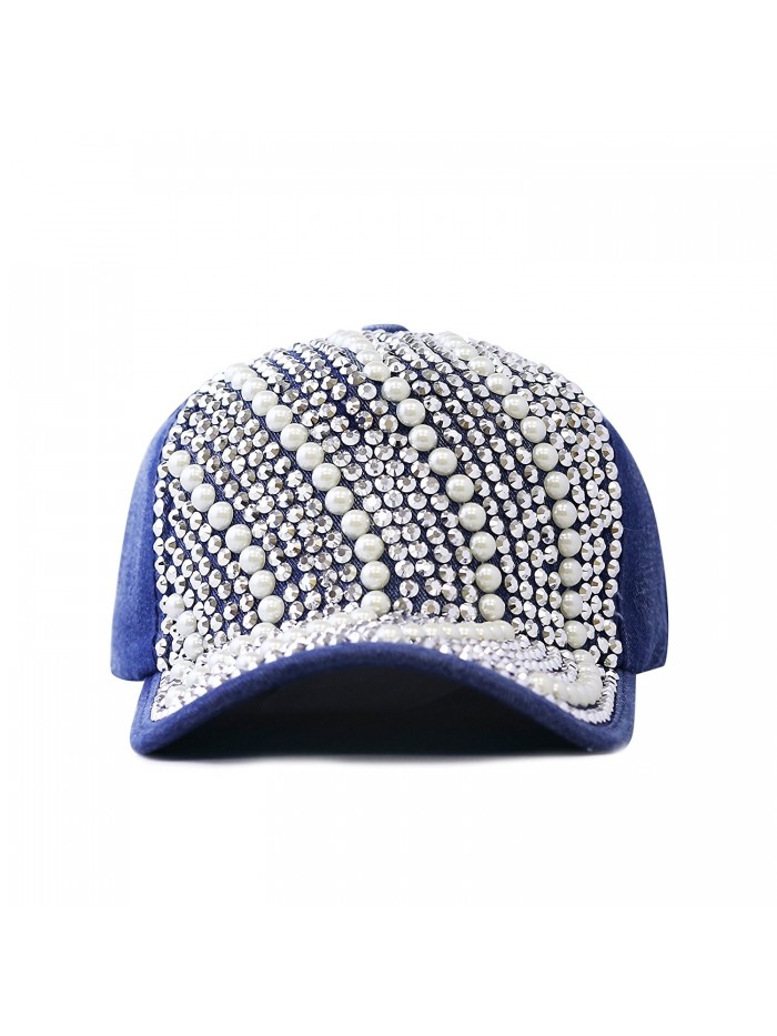 The Hat Depot 200h4190dm Women's Waved Design Beaded Bling Studed Cap - CT125O4OWST