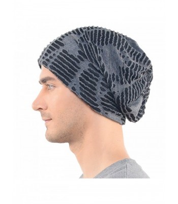 B070 Unisex Stylish Distressed Slouch Beanie Cap for Summer - Gray - CI12GXZLT75