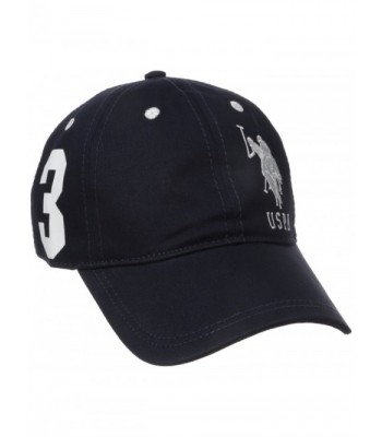 U.S. Polo Assn. Women's Number 3 Baseball Cap- Curved Brim- Adjustable - Navy - CA12HJF6CF7