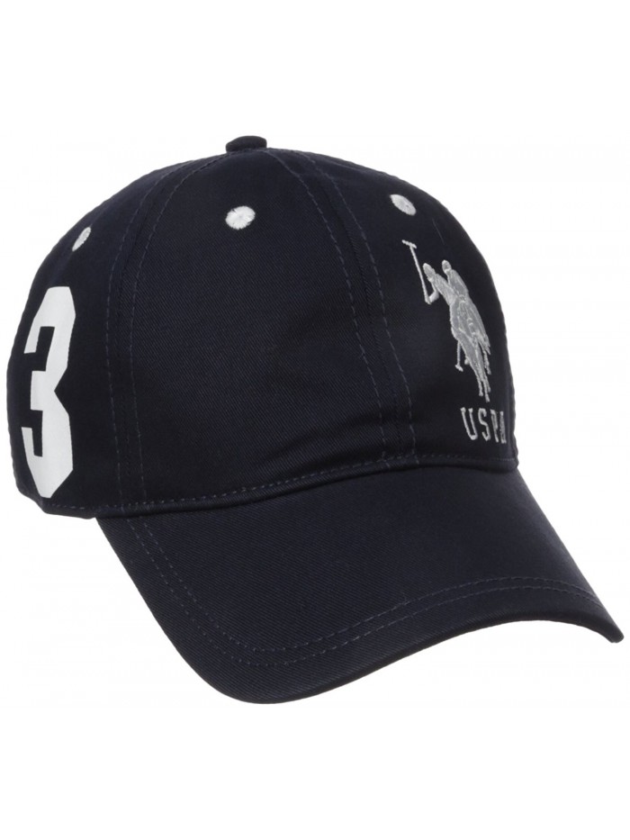 U.S. Polo Assn. Women's Number 3 Baseball Cap- Curved Brim- Adjustable - Navy - CA12HJF6CF7
