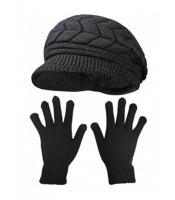 HINDAWI Winter Outdoor CapsTouch Mittens - Hat and Gloves (Black) - CG186DMUHSA