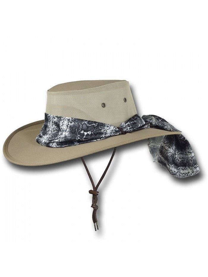 Barmah Hats Ladies Canvas Drover Hat - Item 1047 - Beige 3402 - CZ117R1YQ5R