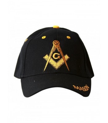 Free Mason Symbol Hat Logo - Yellow and Black - C91104RGB81