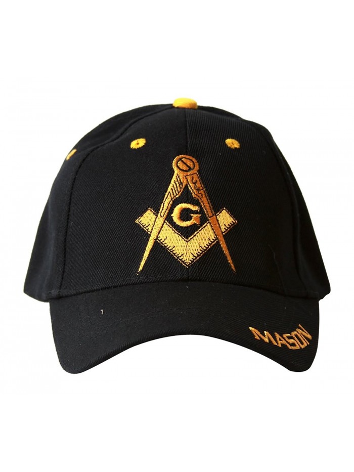 Free Mason Symbol Hat Logo - Yellow and Black - C91104RGB81