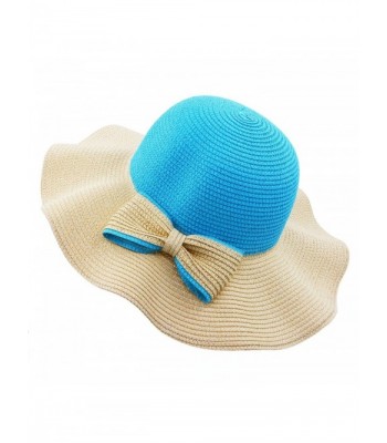 Vegali Summer Beach Sun Hat - Blue - C112KHOQB49