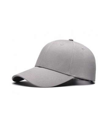 Unicolor Travel Baseball Cap Sports Golf Camping Beach Brim Sun Trucker Hat Cap - Light Grey - C9183R042U8