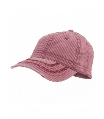 Low Profile Washed Corduroy Cap - Wine - CM112GBSK55