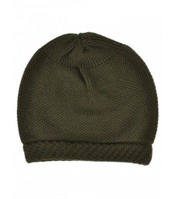 Simplicity Winter Slouchy Knit Beanie Hat for Women or Men- Solid_Olive - Solid_olive - CM11N3FEGLZ