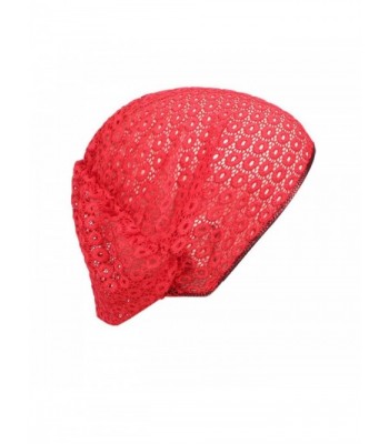 Qingfan Ruffle Cancer Elegant Beanie in Women's Skullies & Beanies