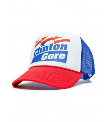 Clinton Gore Unisex-Adult Trucker Hat -One-Size Curved Bill Truckers - Clinton_gore_ryl_red_curv - CL1256M6CI7