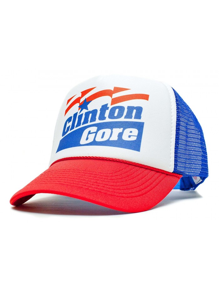 Clinton Gore Unisex-Adult Trucker Hat -One-Size Curved Bill Truckers - Clinton_gore_ryl_red_curv - CL1256M6CI7