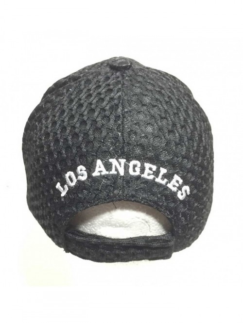 3D Embroidered Mesh Los Angeles LA Print Baseball Cap Hat - Black ...