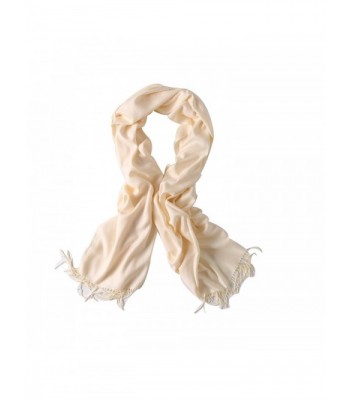 Bellonesc Cashmere Scarf Shawls for Women and Men - Milk White - CW186YKLDTX
