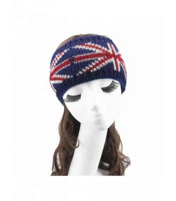 Tonsee Women's British Flag Knitting Headband Handmade Hairband - C6120JFD577