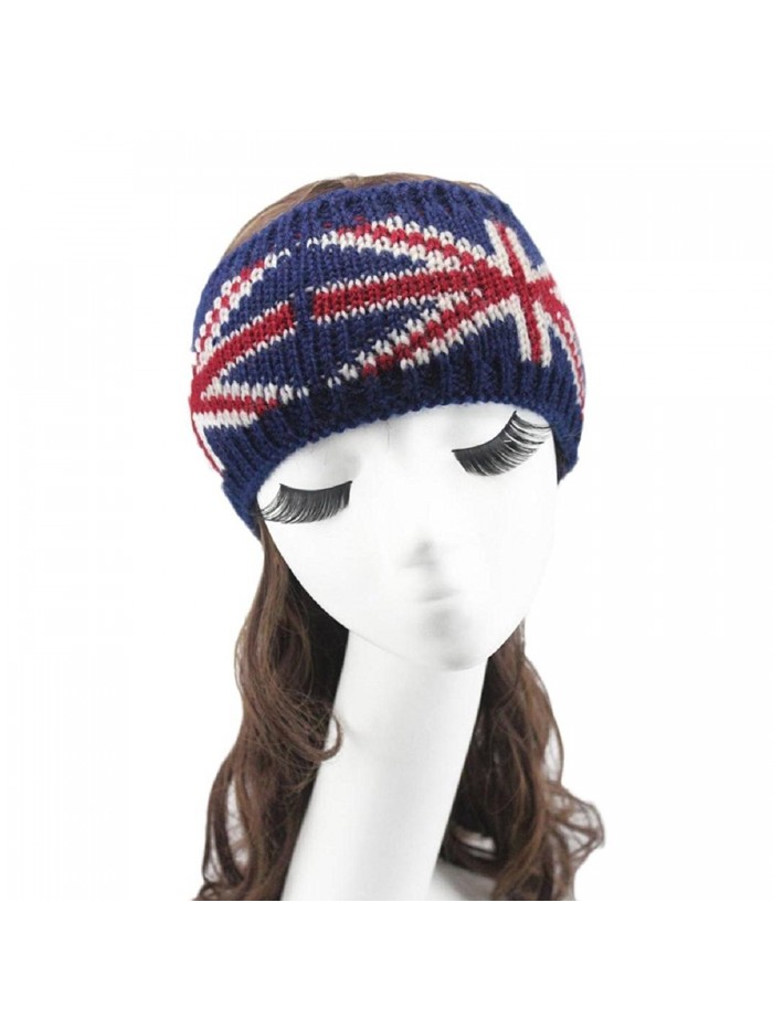 Tonsee Women's British Flag Knitting Headband Handmade Hairband - C6120JFD577