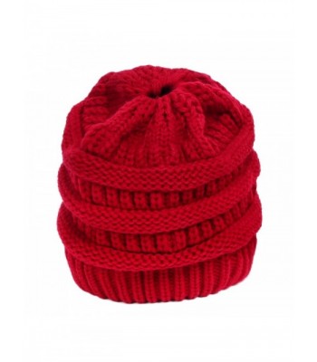 Beanie Ponytail Beanies Winter Stretch in Women's Skullies & Beanies