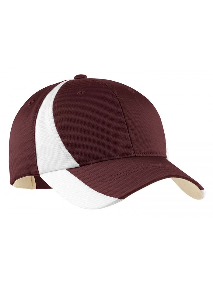 Sport-Tek Men's Dry Zone Nylon Colorblock Cap - Maroon/white - CU114V1PSP3