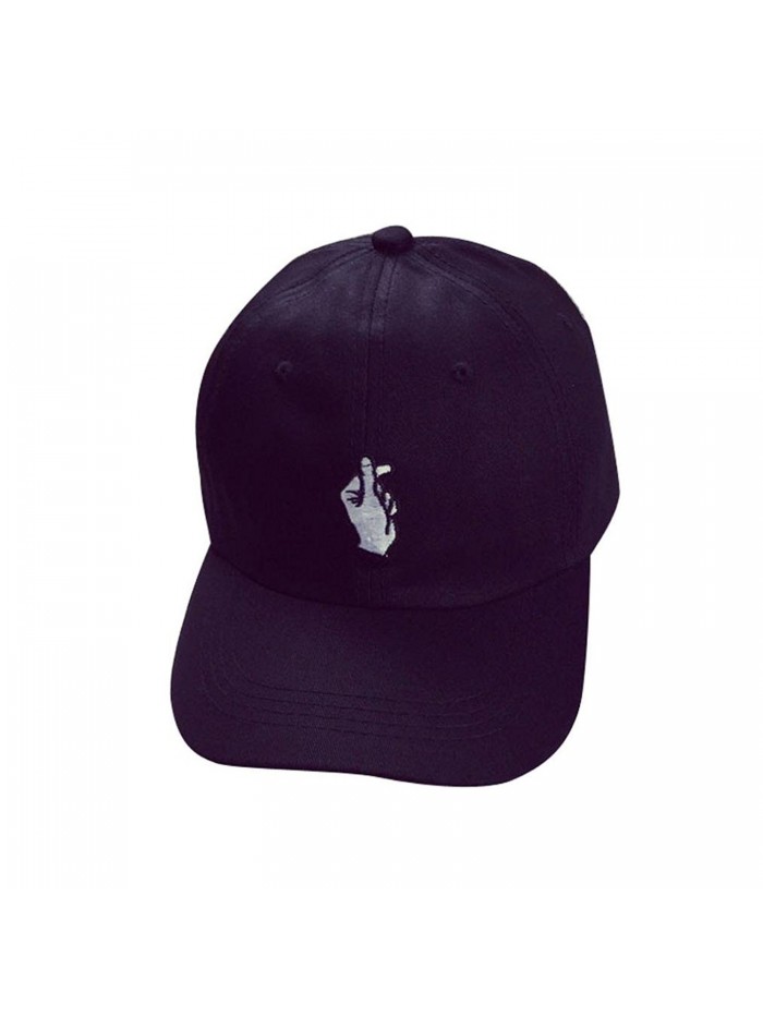 Caps- Toraway Unisex Fashion Baseball Cap Adjustable Hip Hop Finger Hat - Black - CK12GGY4YT3