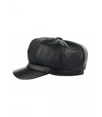 Gemvie Women Winter Leather newsboy in Women's Berets