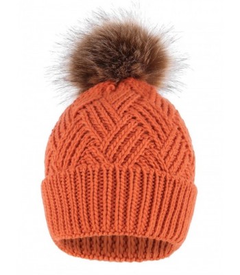 Arctic Diamond Weave Beanie Orange