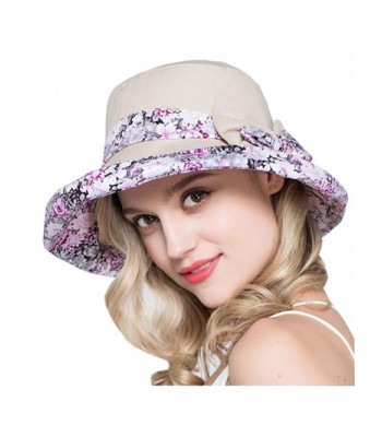 OLEWELL Women's Floppy Foldable UPF 50+ Hat-Summer Sun Beach-Wide Brim Cap - Off-White - CU183TCCN7G