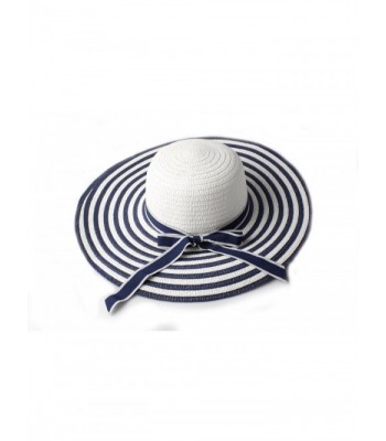 Womens White Stripe Ribbon Detail