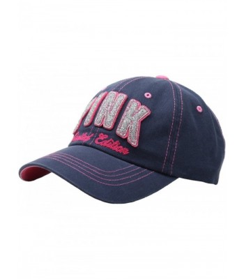 RaOn B65 Women Sexy Pink Mark Lady Shiny Stitch Design Ball Cap Baseball Hat Truckers - Navy - CF11ULDUXP5