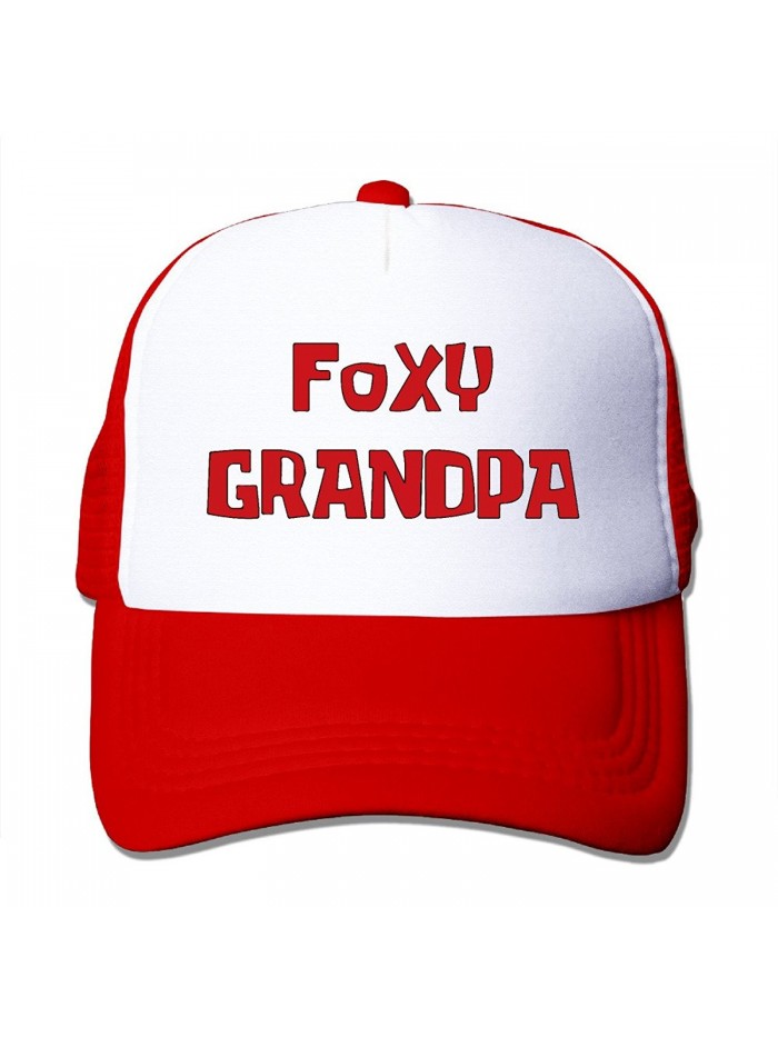 Foxy Grandpa Unisex Mesh Truck Hat Snapback Hats Outdoor Sports (5 Colors) - Red - CO12N14DJ54