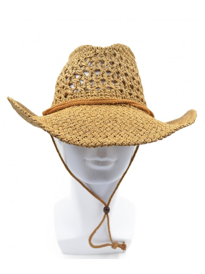 womens straw cowboy sun hat