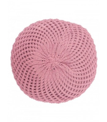 KMystic Classic Winter Knitted Beret - Pink - C711OO2COQP