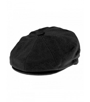 Jaxon Cotton 8/4 Newsboy Cap - Black - C41147WIBVT