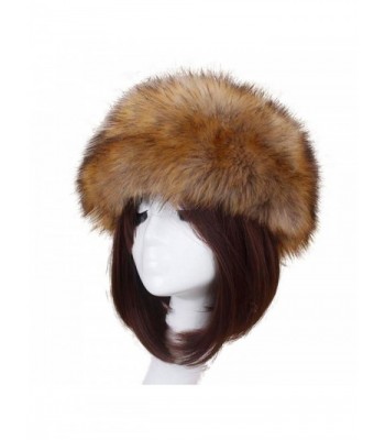 ShenPourtor_Women Caps Women Faux Fur Hat-ShenPourtor Winter Faux Fur Hat Headband Cap Pile Cap - Coffee 3 - C5188WDUNKY