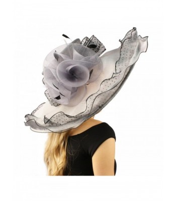 Floral Floppy Organza Dressy Hat